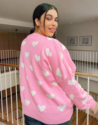plus size heart cardigan