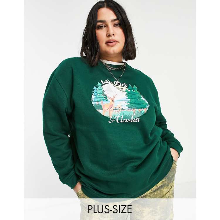Daisy Street Plus relaxed sweatshirt with vintage alaska print ASOS