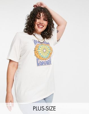 Daisy Street Plus relaxed t-shirt with euphoria retro graphic