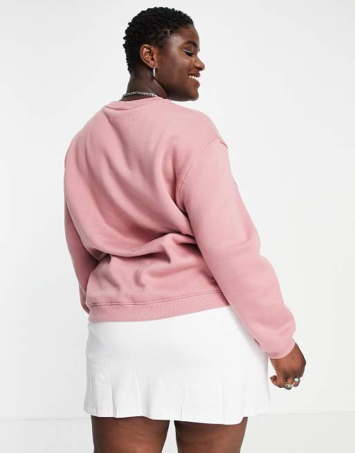 Daisy Street Plus – Rosa avslappnad sweatshirt med Los Angeles-tryck, 2 av 4