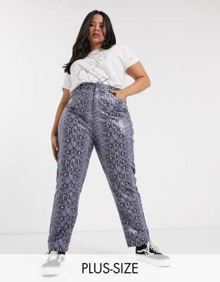 plus size snakeskin pants