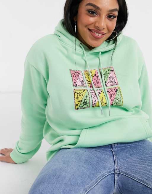 Daisy Street Plus - Sweat à capuche oversize avec imprimé astronomie, 3 de 4