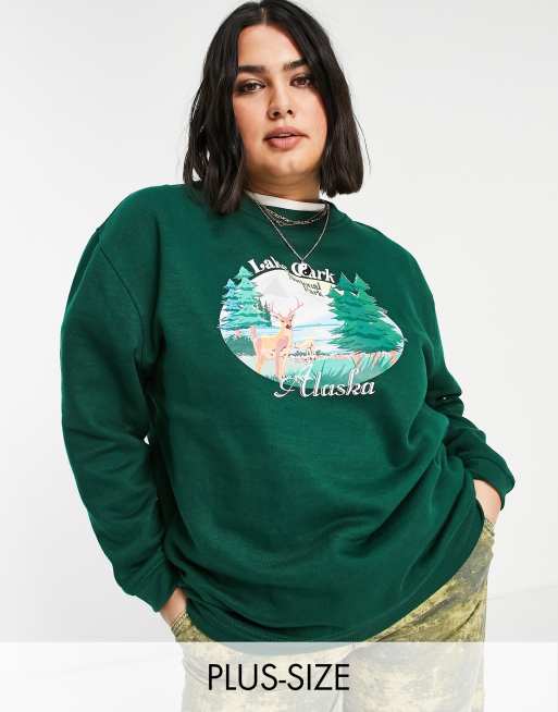 Daisy Street Plus - Sweat décontracté à imprimé Alaska style vintage