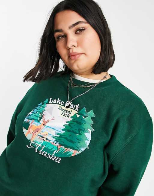Daisy Street Plus - Sweat décontracté à imprimé Alaska style vintage, 2 de 4