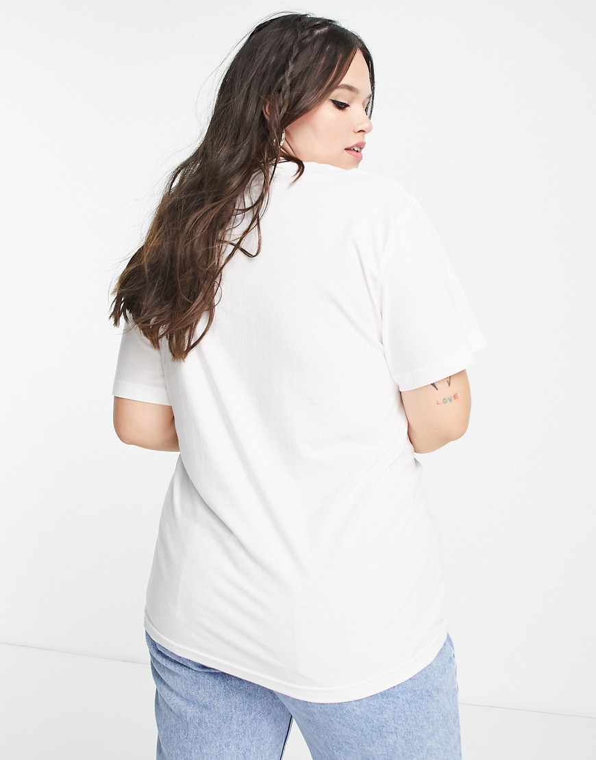 T-shirt oversize bianca con graficaGroovy Chic-Bianco - Daisy Street Plus T-shirt donna  - immagine3