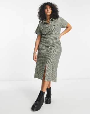 Daisy Check Midi Dress main image 1
