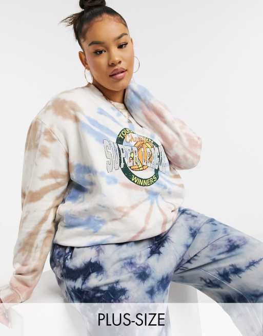 Plus size discount tie dye sweatshirt