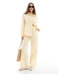 [Daisy Street] Daisy Street pull-on low rise straight leg pants in yellow stripe (Part of a set) 12 YELLOW