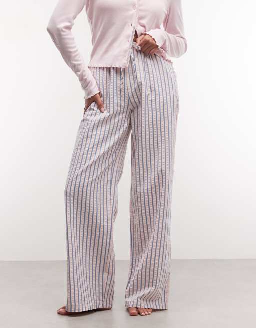 Daisy Street pull on pyjama pants in pink stripe, 3 of 4
