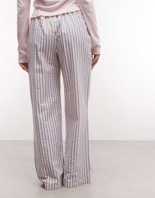 Daisy Street pull on pyjama pants in pink stripe, 4 of 4