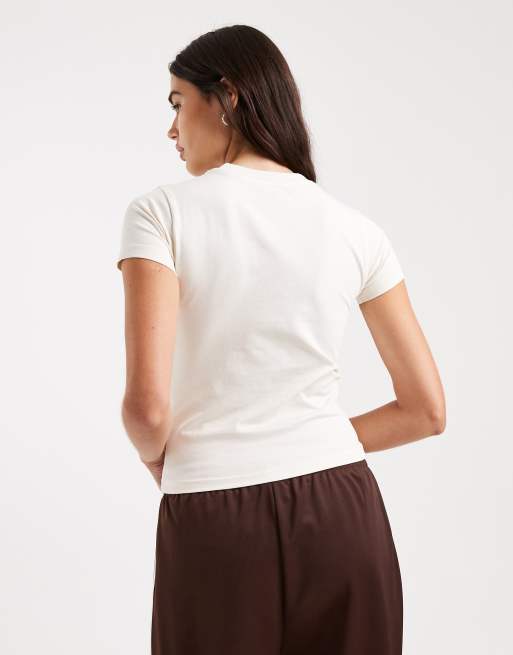Daisy street ramen graphic baby tee in ecru, 4 of 4