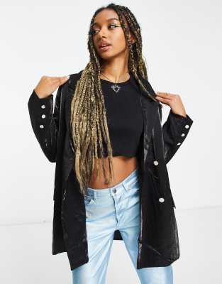 Daisy Street Relaxed Blazer In Black