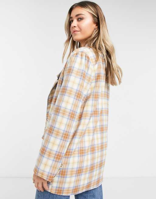 Daisy Street relaxed blazer in vintage check co-ord, 2 of 4