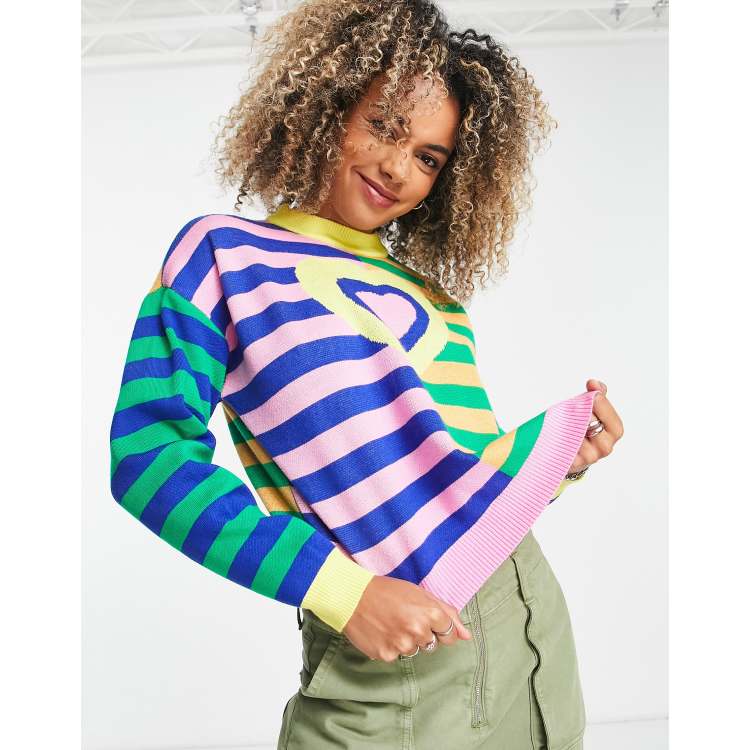 Old Navy Heart Sweater Stripe NWT Old Navy Girls Striped Sweater