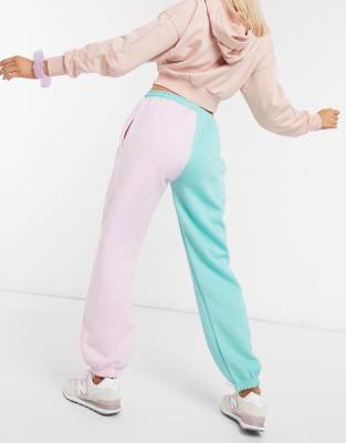 Different color leg sweatpants Clearance