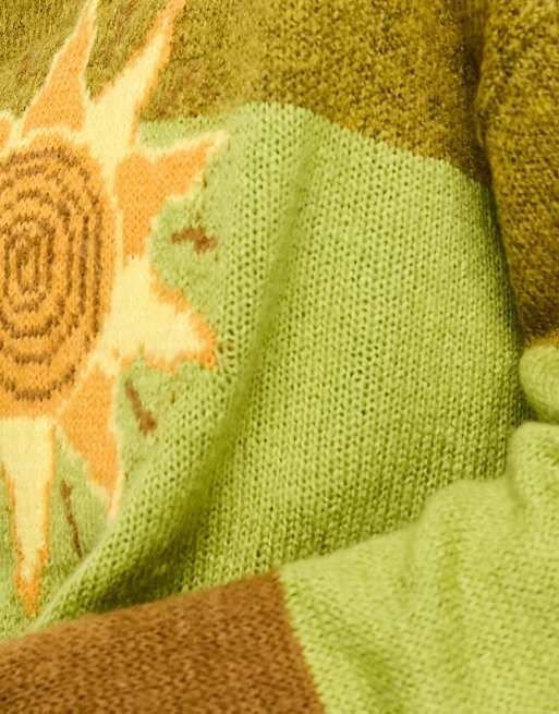 Daisy Street relaxed jumper in sun stripe knit, 3 of 4