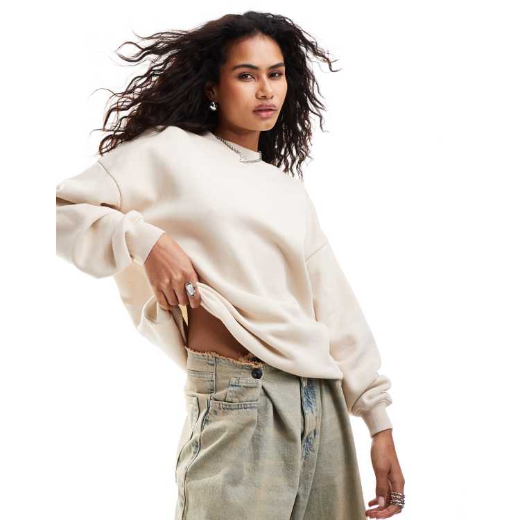 Daisy Street relaxed sweatshirt in stone | ASOS