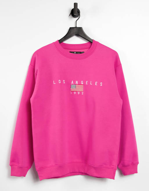 Daisy Street relaxed sweatshirt with los angeles embroidery