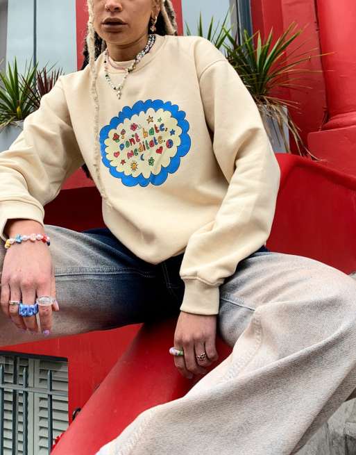 Daisy street relaxed sweatshirt new arrivals