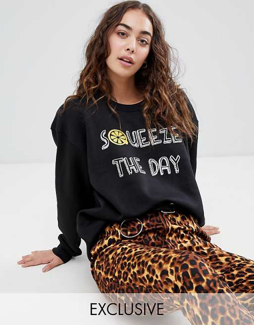 daisy street relaxed sweatshirt