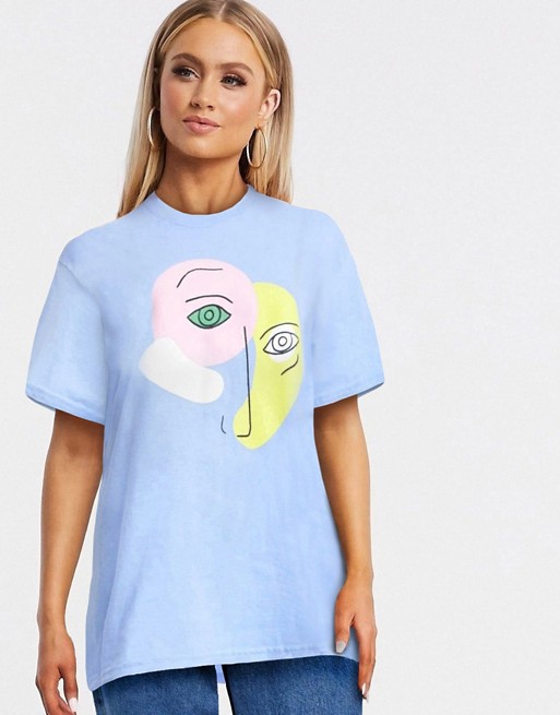 Daisy Street relaxed t-shirt with abstract graphic