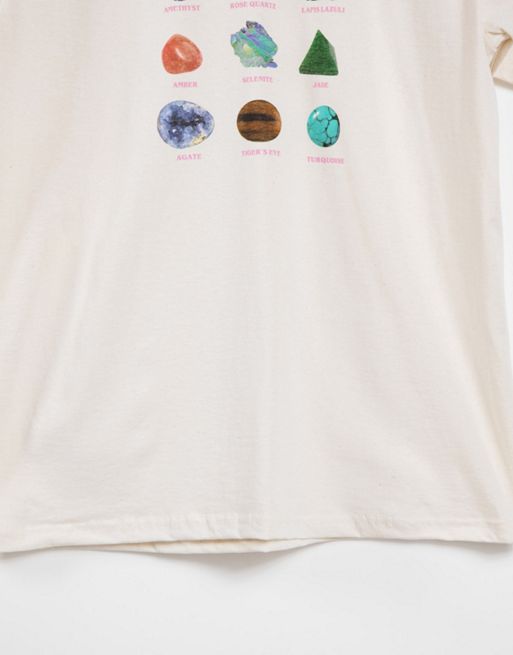 Daisy Street relaxed t-shirt with crystals print