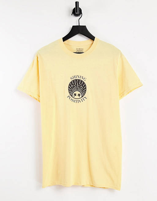 Daisy Street relaxed t-shirt with shining positivity print