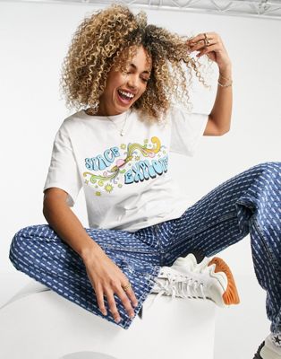 Daisy Street relaxed t-shirt with space explorer graphic