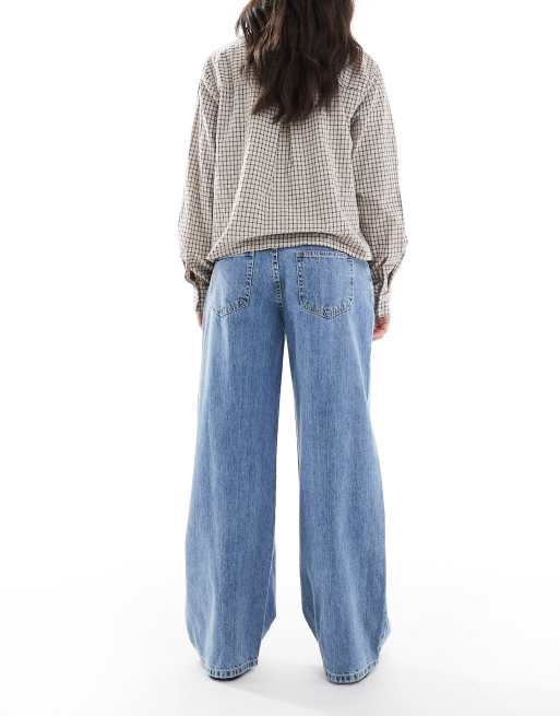 Daisy Street – Riley – Blå slouchy jeans med låg midja, 2 av 5