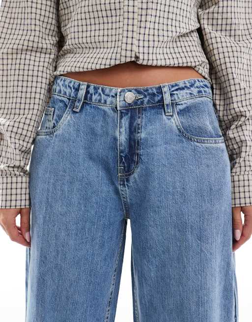 Daisy Street – Riley – Blå slouchy jeans med låg midja, 5 av 5