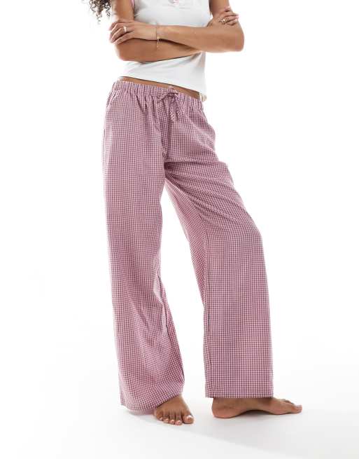 Daisy Street – Rosa, ginghamrutig pyjamas med topp och byxor, 5 av 5