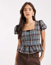 Sister Jane Bluebell tie front top in light blue | ASOS