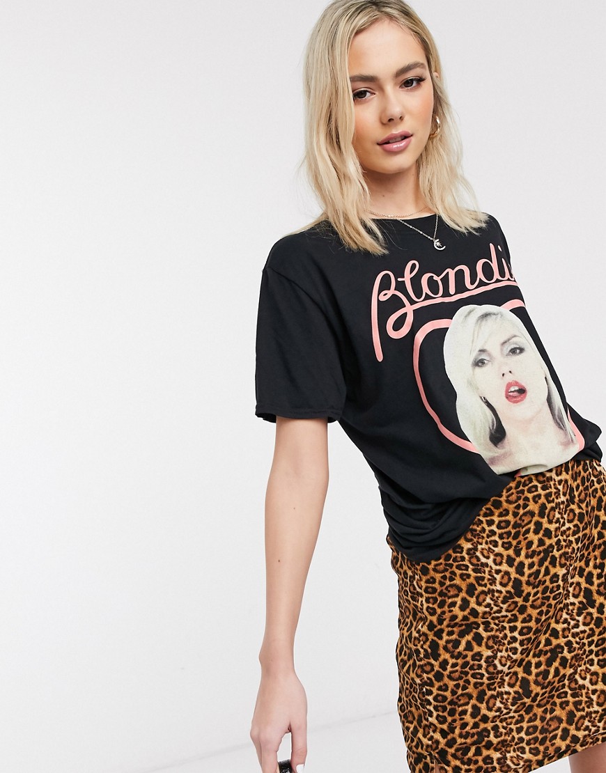 Daisy Street - Ruimvallend T-shirt met Blondie-print-Zwart