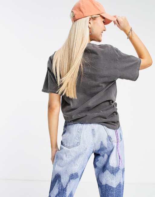Daisy Street - Ruimvallend T-shirt met grunge-print, 2 van 4
