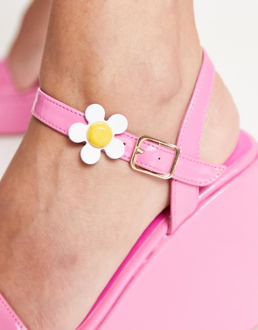 Daisy Street - Sandalen met sleehakken in roze, 3 van 4