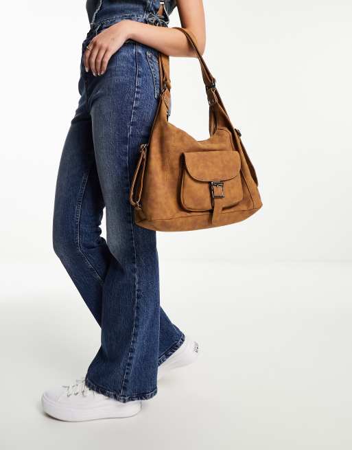 Daisy Street – Schultertasche in Braun