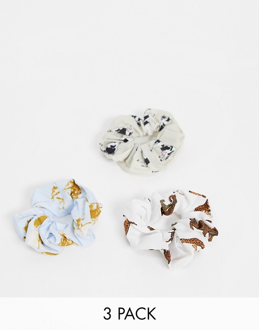 Daisy Street scrunchies in fun prints 3 pack