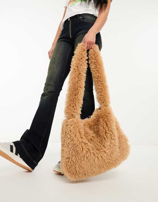 Daisy faux fur discount bag