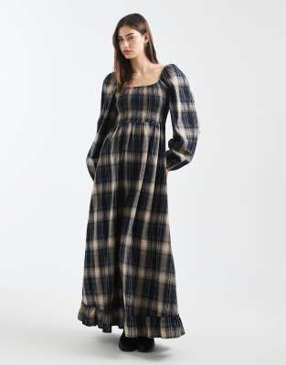 - Daisy Street - navy brown plaid 11790₽