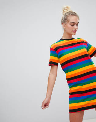 rainbow t shirt dress