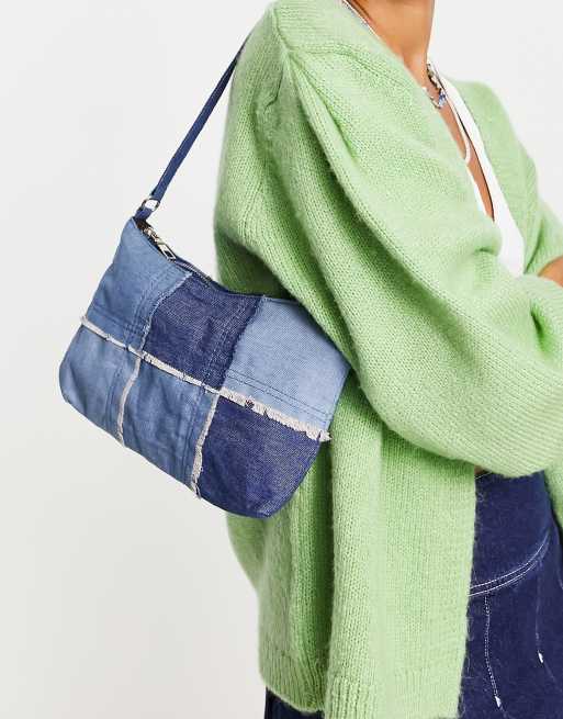 denim patchwork bag