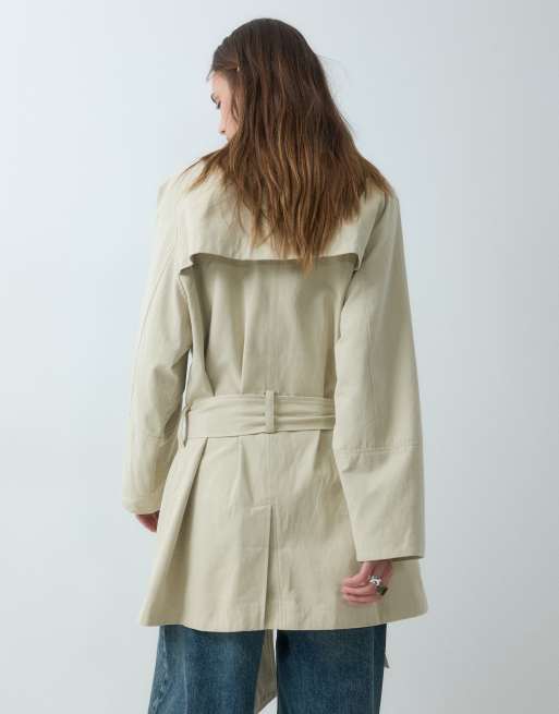 Daisy Street Stehkragen-Trenchcoat in Stone, 5 von 5