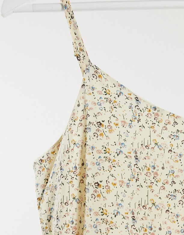  Limit Daisy Street – Sukienka mini na ramiączkach ze wzorem w drobne kwiatki Kremowy w kwiatowy wzÓr rÓż