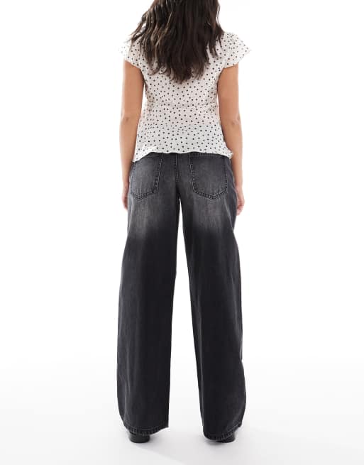 Daisy Street – Svarta, baggy jeans med låg midja, 2 av 5