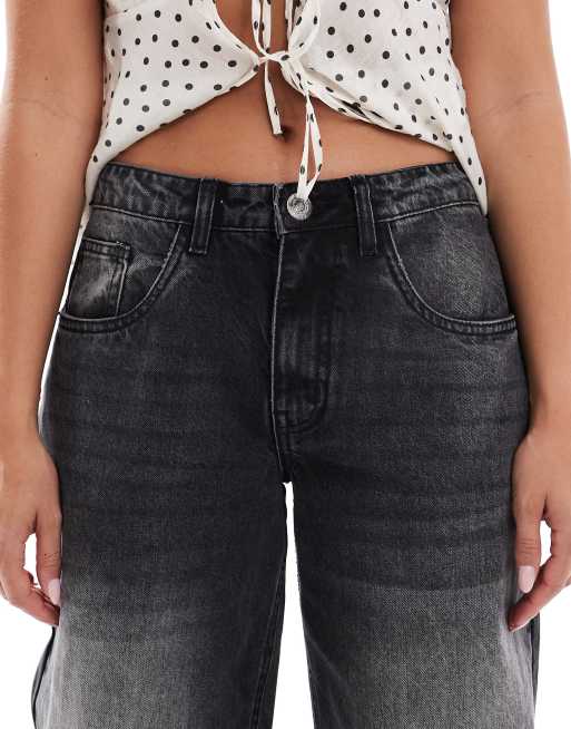 Daisy Street – Svarta, baggy jeans med låg midja, 5 av 5