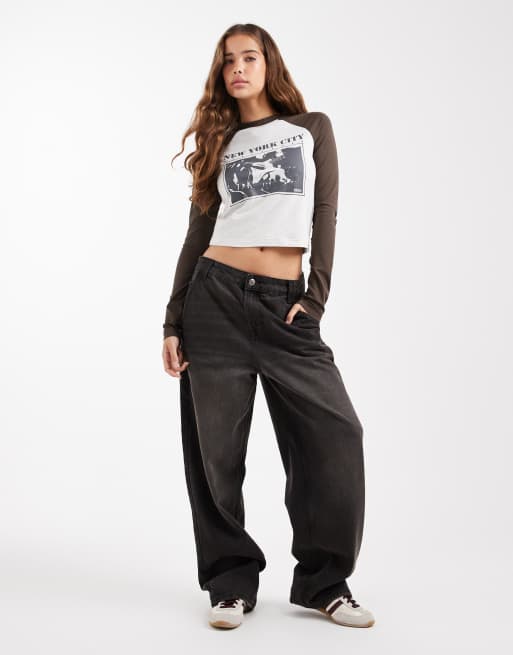 Daisy Street - T-shirt à manches longues raglan - Gris, 2 de 4