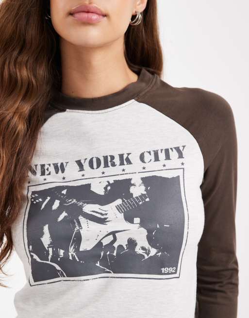 Daisy Street - T-shirt à manches longues raglan - Gris, 3 de 4