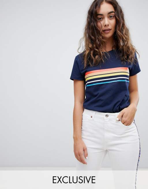 Daisy Street - T-shirt con riga vintage