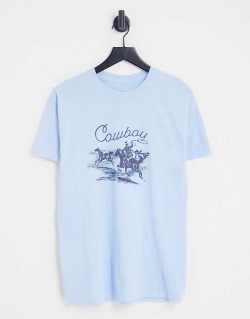 Baby Blue OG T-Shirt - White Print