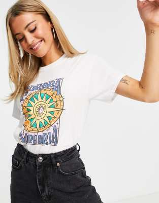 Daisy Street – T-shirt o luźnym kroju z grafiką retro i napisem „Euphoria”